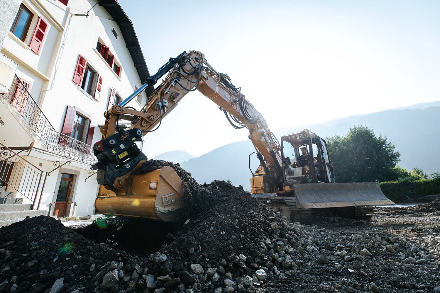 Travaux de terrassement chez un particulier à Salllanches